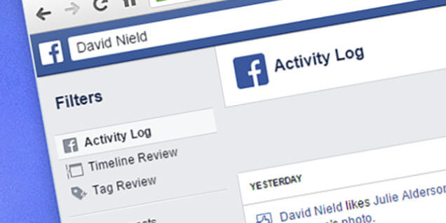 Utiliza el registro de actividad de Facebook para tener un mejor seguimiento del contenido