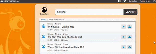 Grooveshark online