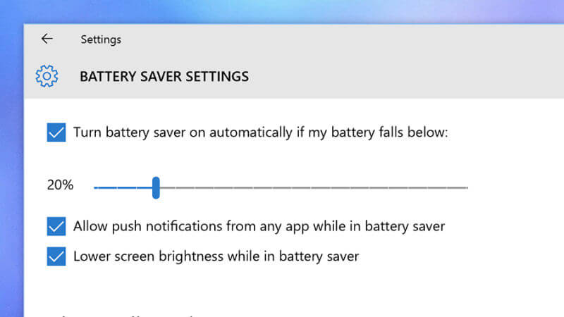 1. El Battery Saver de Windows 10