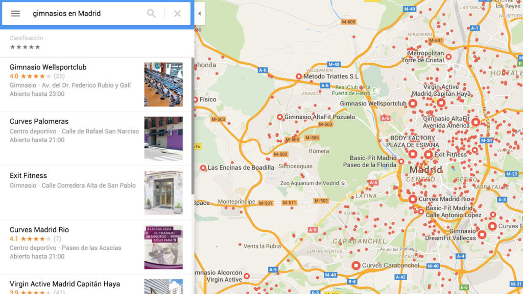 5.Facilita las búsquedas en Google Maps