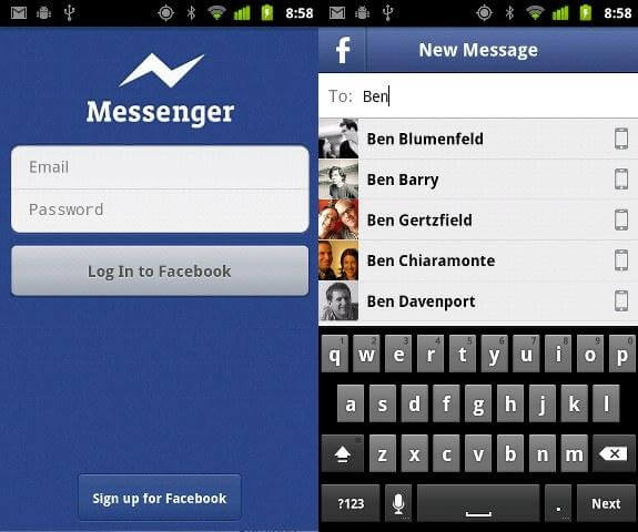 Facebook Messenger para Android