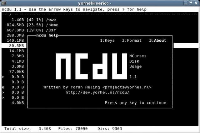NCurses Disk Usage